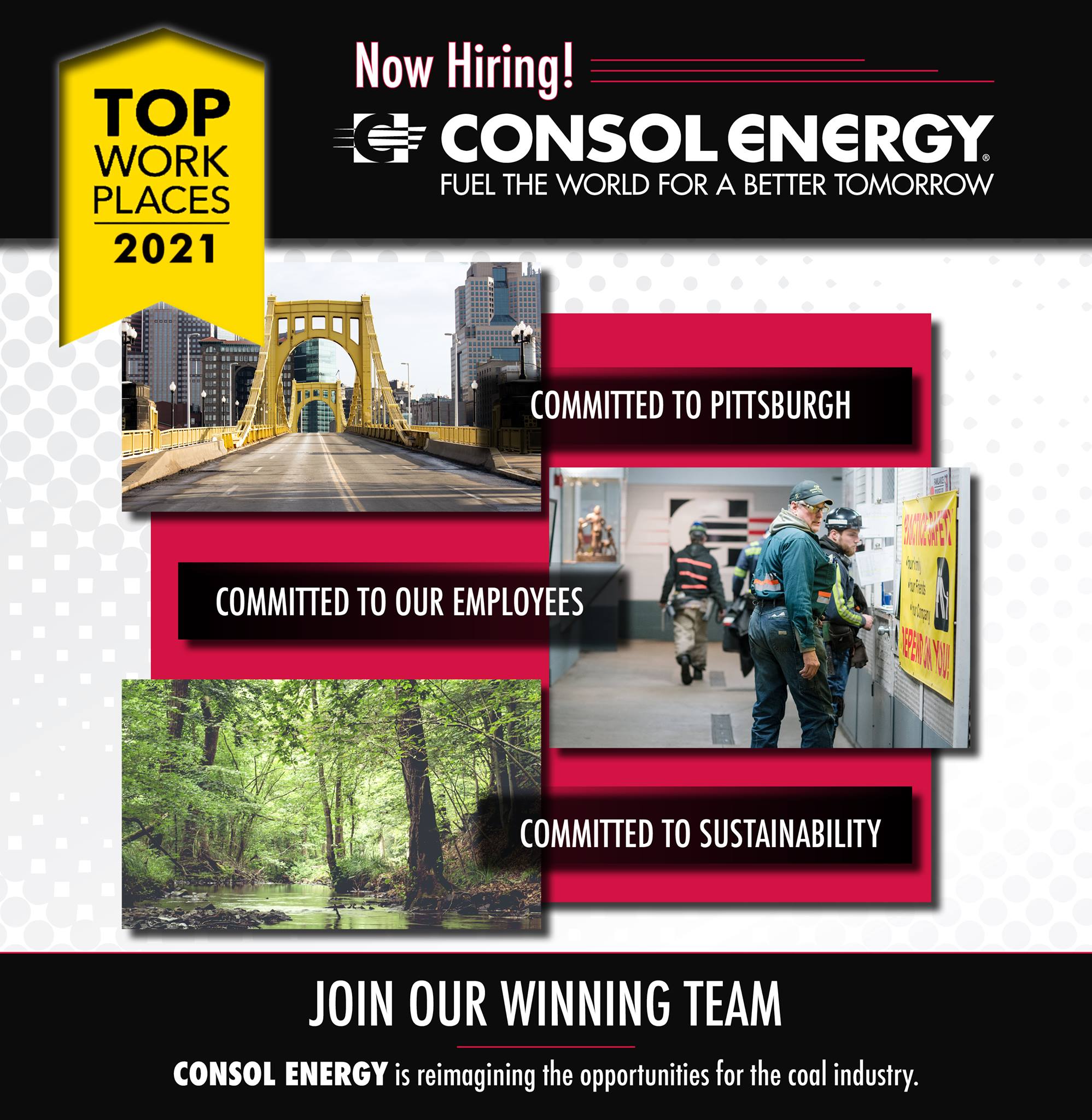 CONSOL ENERGY top work places
